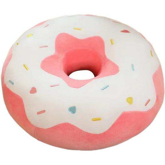 Doughnut Back Stuffed Cushion Throw Pillow Sweet Donut Soft Stuffed Plush Pillow Simulation Food Sofa Chair Cushion