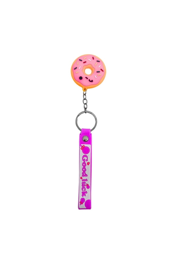 Doughnut Key Chain – Fun and Colorful Accessory for Sweet Style on the Go: 1CT