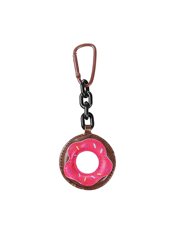 Doughnuts Bag Charm,Leather Keychain for Handbags,Backpacks Purses Decors Bags Accessories Lovely Bag Key Charms
