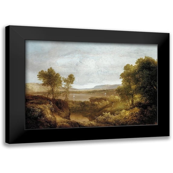 Doughty, Thomas 24x18 Black Modern Framed Museum Art Print Titled - On the Hudson