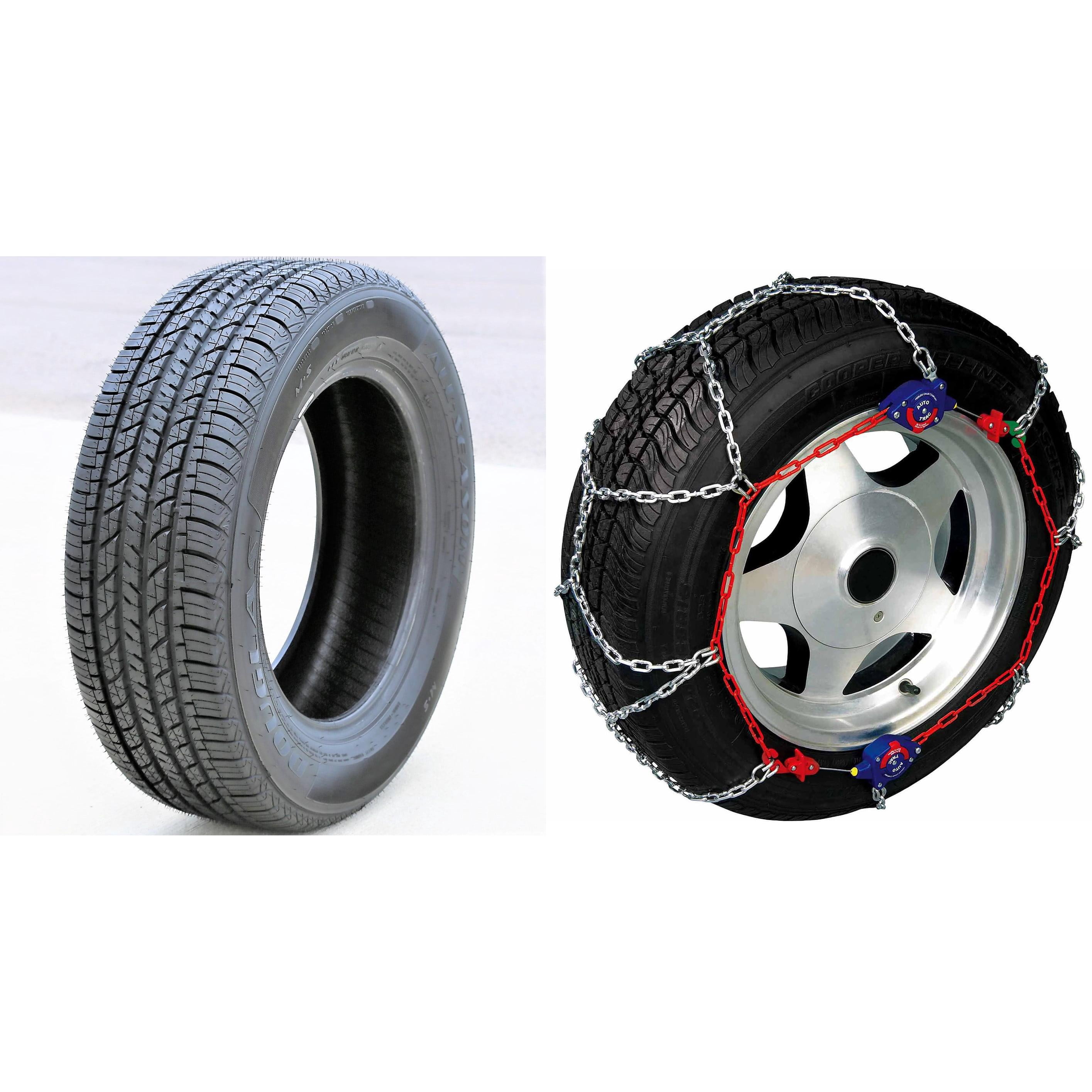 Douglas All-Season Tire 215/70R16 100H SL &amp; Peerless Tire Chain Bundle