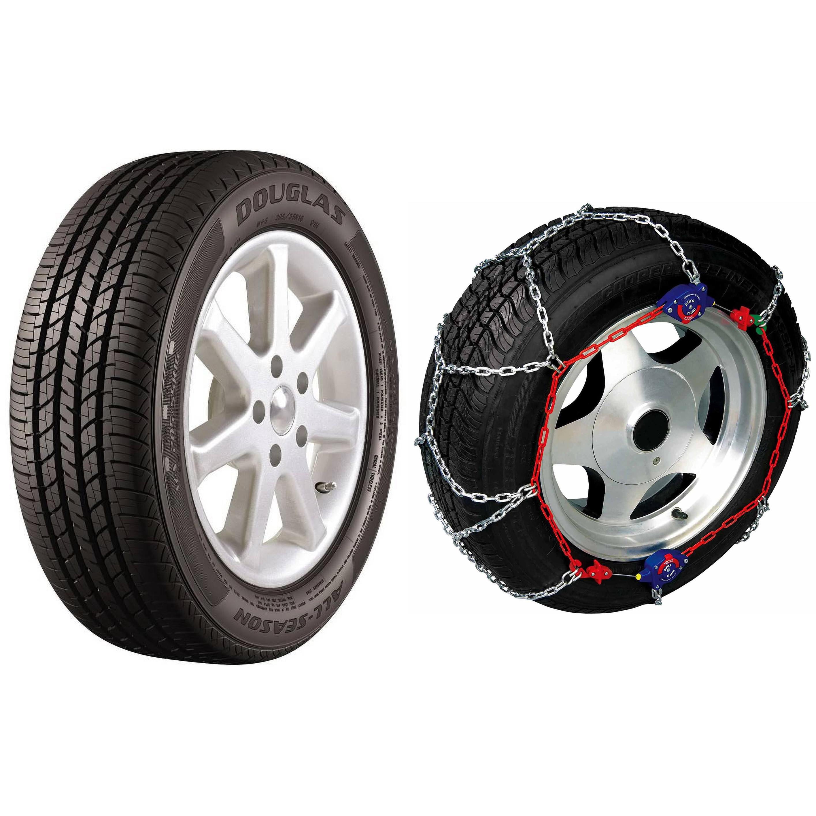 Douglas All-Season Tire 225/60R17 99H SL &amp; Peerless Tire Chain Bundle