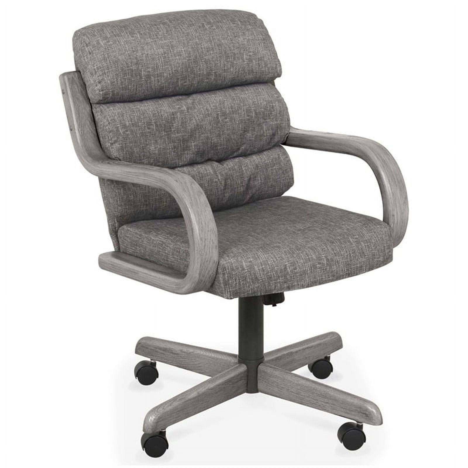 Douglas Caster SwivelTilt Dining Chairs in Sea Gray Solid Wood, Easy