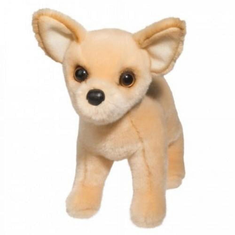Chihuahua Puppy Dog Walking, Moving, Sounding, Tail Curling Plush Baby Toy  Mini Cat (Color May Vary)