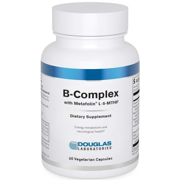 Douglas Laboratories B-Complex w/ Metafolin | Comprehensive B Supplement to Support Blood Cells, Hormones, and Nervous System* | 60 Capsules