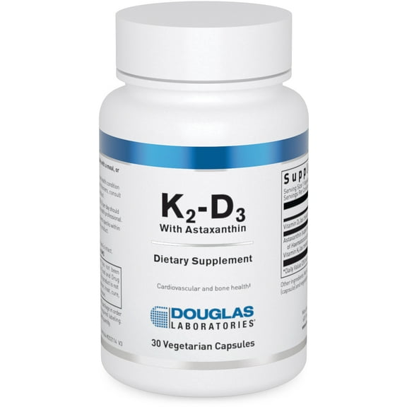 Douglas Laboratories K2-D3 With Astaxanthin | Antioxidant Support for Bones, Immune Function, and Vascular Health* | 30 Capsules