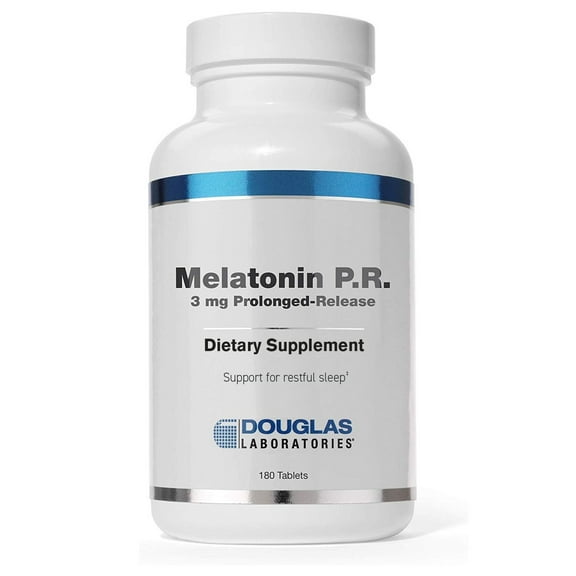 Douglas Laboratories Melatonin P.R. | 3 mg Prolonged-Release Melatonin to Support Sleep/Wake Cycles* | 180 Tablets