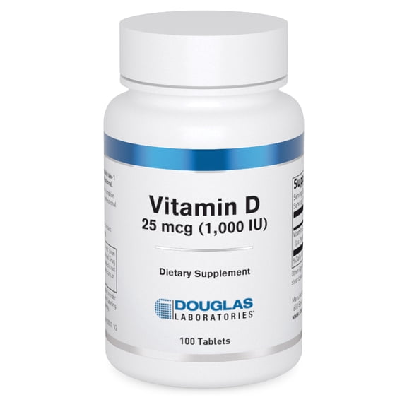 Douglas Laboratories Vitamin D 25 mcg (1,000 IU) - D3 Vitamin - For Immune Support, Bone Health & Tooth Health* - D Vitamin as Cholecalciferol - 100 Tablets