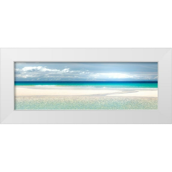 Douglas, Lynne 14x7 White Modern Wood Framed Museum Art Print Titled - Gentle Kiss of Summer Pano