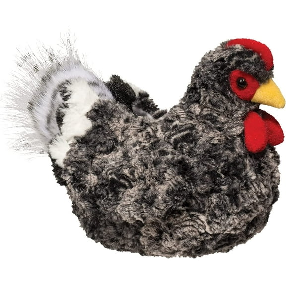 Douglas Pepper Black Multi Hen Plush Toy Stuffed Animal