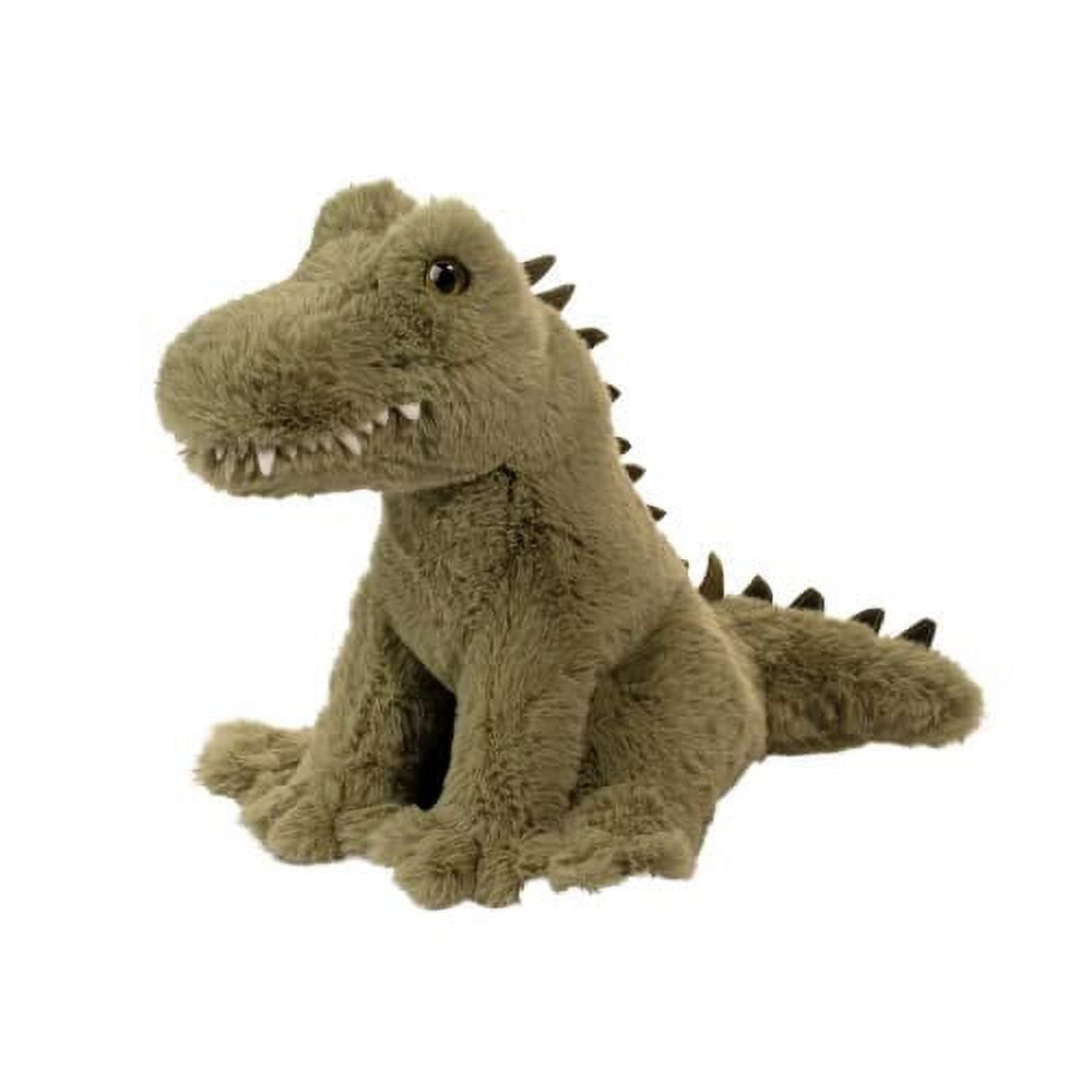 Medium Olive Green Plush Alligator with White Felt Teeth