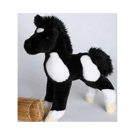 Douglas Toys Runner Black & White Paint Foal Plush Stuffed Animal Toy, 10"