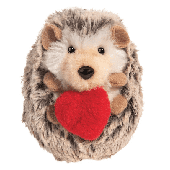 Douglas Spunky Hedgehog Plush Stuffed Animal with Valentine Heart, 5"