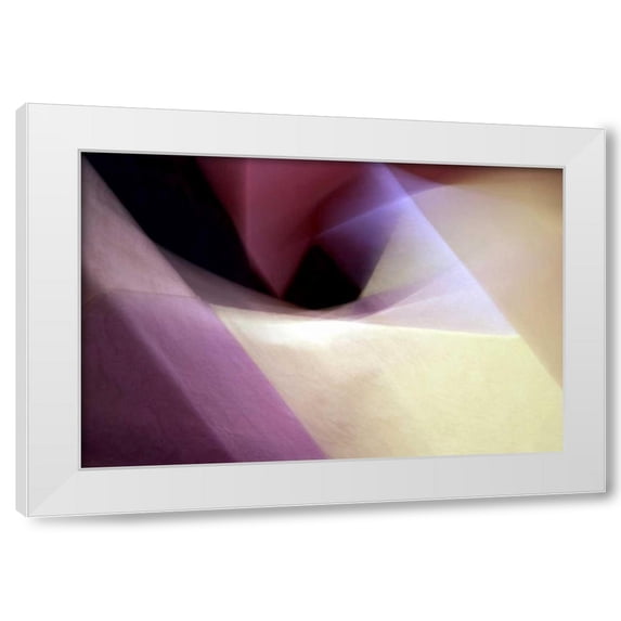 Douglas Taylor 4x14 White Modern Wood Framed Wall Art Titled - Angles