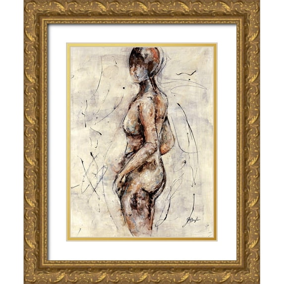 Douglass, Farrell 19x24 Gold Ornate Wood Framed with Double Matting Museum Art Print Titled - Mystique III