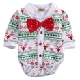 thumbnail image 1 of Douhoow 0-18m Baby Boy Christmas Romper Polka Dot Bow Decoration Short Sleeve Jumpsuit, 1 of 9