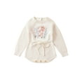 thumbnail image 1 of Douhoow 0-2 Years Baby Girl Knitted Romper Sweater Long Sleeve Knit Embroidery Floral Bodysuits Winter Warm Waffle Clothes, 1 of 9