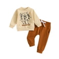 thumbnail image 1 of Douhoow 0-3 Years Baby Boy Halloween Outfits Long Sleeve Skeleton Sweatshirts Pants 2Pcs Fall Clothes, 1 of 8