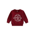 thumbnail image 1 of Douhoow 0-4Y Christmas Baby Girls Boys Sweatshirt Xmas Letter Printed Long Sleeve Pullover Tops, 1 of 9