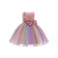 thumbnail image 1 of Douhoow 0-9 Y Little Girls Party Princess Dress Lace Flowers Sleeveless Sequined Tutu Sundress, 1 of 4