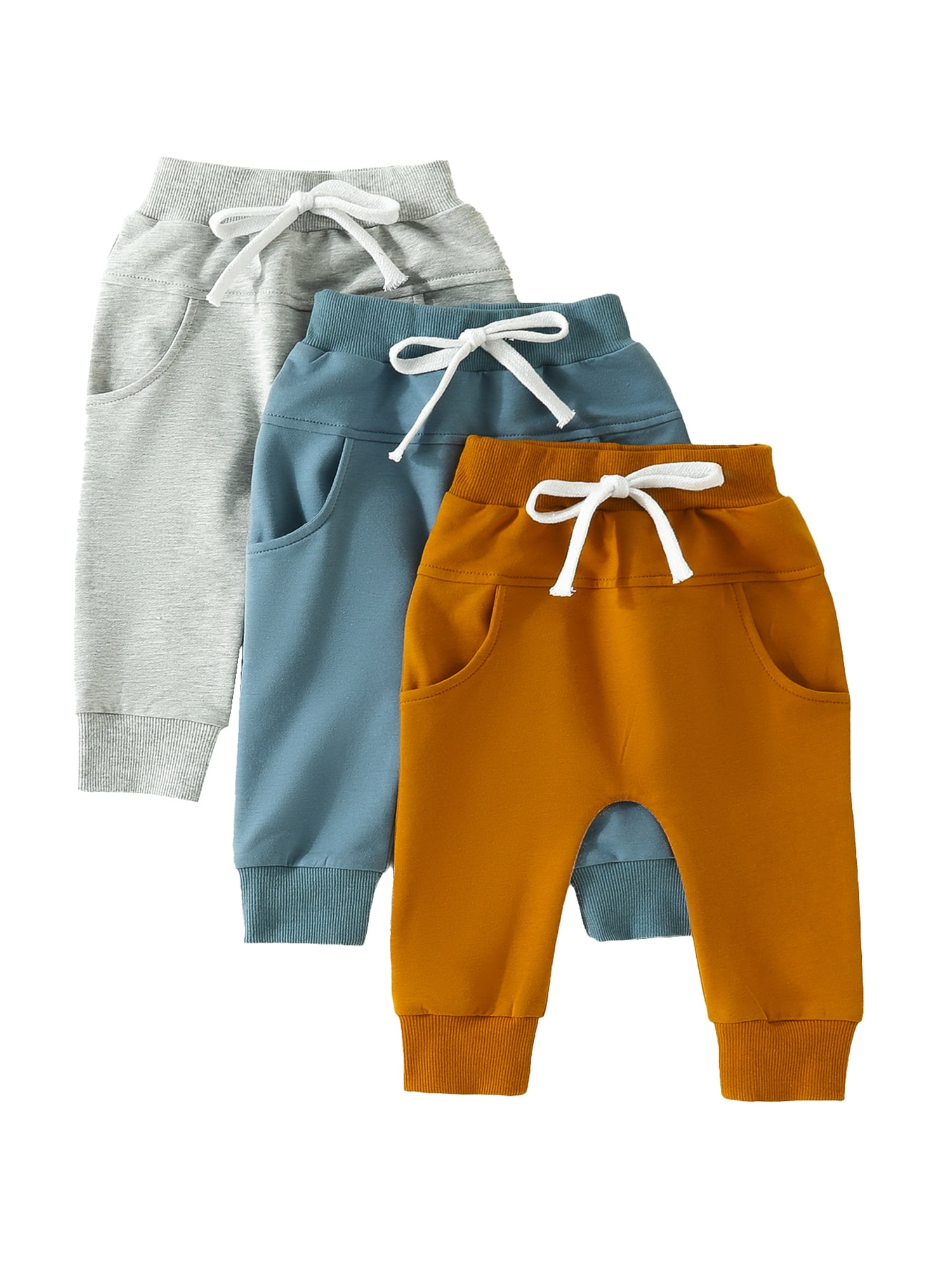Douhoow 3 Pack Toddler Baby Boys Sweatpants 6M 12M 18M 24M 3T Infant