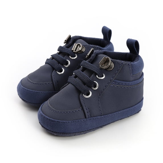 Douhoow Baby Boy PU Leather Non-slip Shoes Infant Soft Sole Crib Shoes