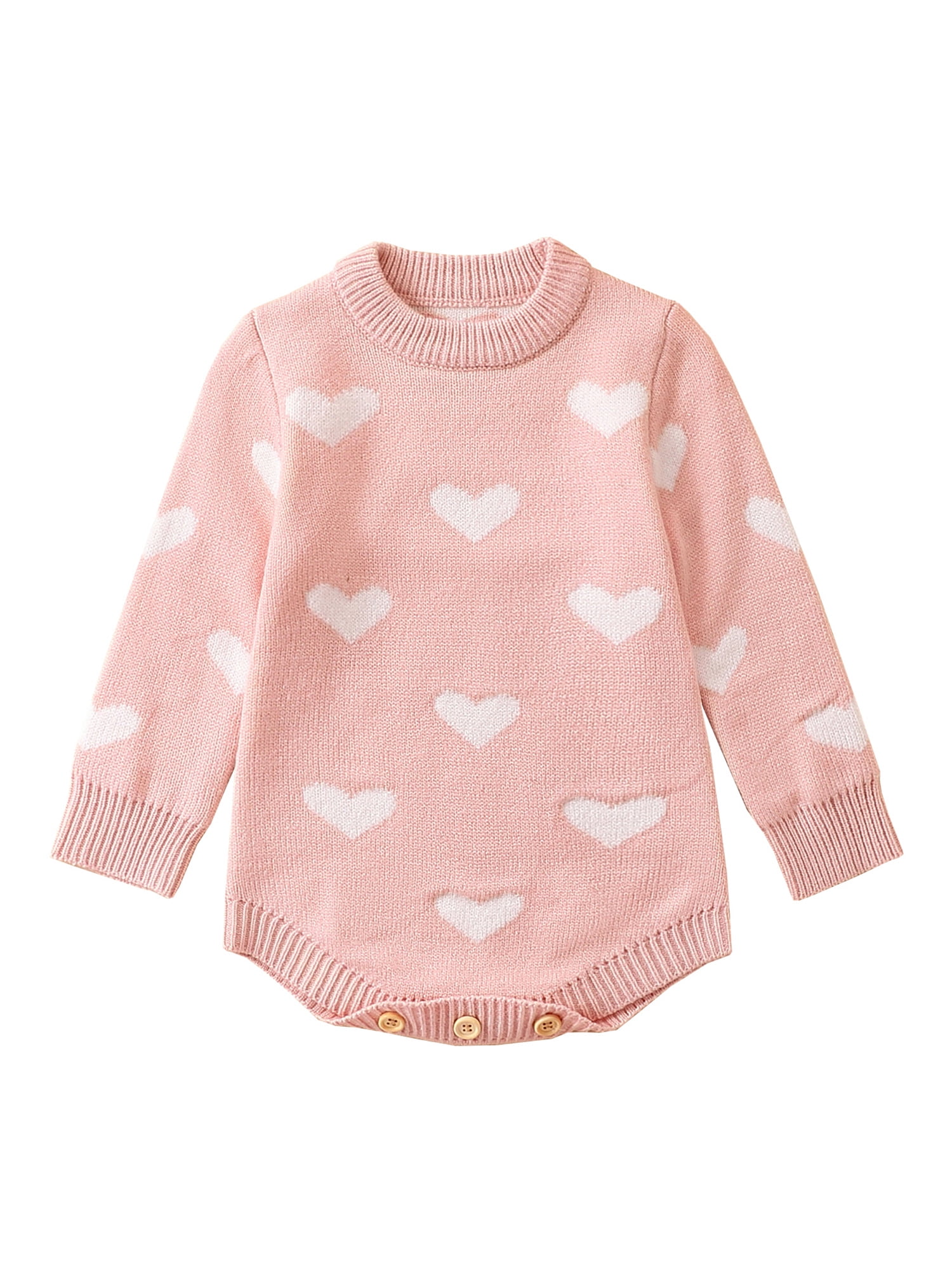 Douhoow Baby Girl Heart Sweater Romper 6M 9M 12M 18M 24M Infant ...