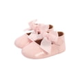 thumbnail image 1 of Douhoow Baby Girl Shoes Soft Sole Princess Flats Shoes Infant Ribbon Bow Non-Slip Crib Shoes, 1 of 8