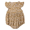 thumbnail image 1 of Douhoow Baby Girls Summer Romper Floral Ruffle Sleeve Round Back Button Jumpsuit, 1 of 6