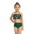 thumbnail image 1 of Douhoow Family Matching Swimsuits Mother and Daughter Swimwear Ruffled Halter High Waist Bikini, 1 of 8