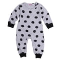 thumbnail image 1 of Douhoow Newborn Baby Boys Bodysuit Gray Polka Dot Long Sleeve Jumpsuit Infant Romper, 1 of 8