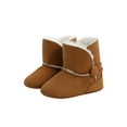 thumbnail image 1 of Douhoow Newborn Baby Girl Snow Boots Soft Crib Shoes Winter Warm Fleece Boots, 1 of 9