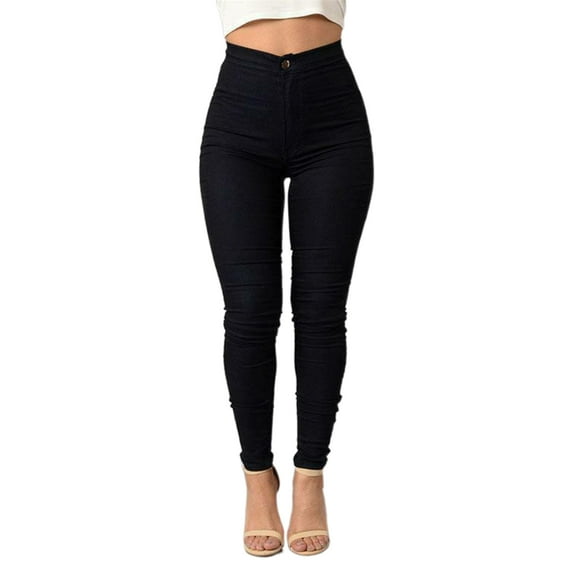 Douhoow Plus Size Women Pencil Pants High Waist Leggings Tummy Control Slim Pants