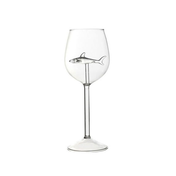 Douhoow Shark Wine Glass Goblet Whiskey Glass Dinner Decorate Crystal For Party Flutes Glass Cup