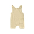 thumbnail image 1 of Douhoow Summer Baby Suspenders Jumpsuit Girls Boys Solid Sleeveless Short Romper 0-3Years, 1 of 8
