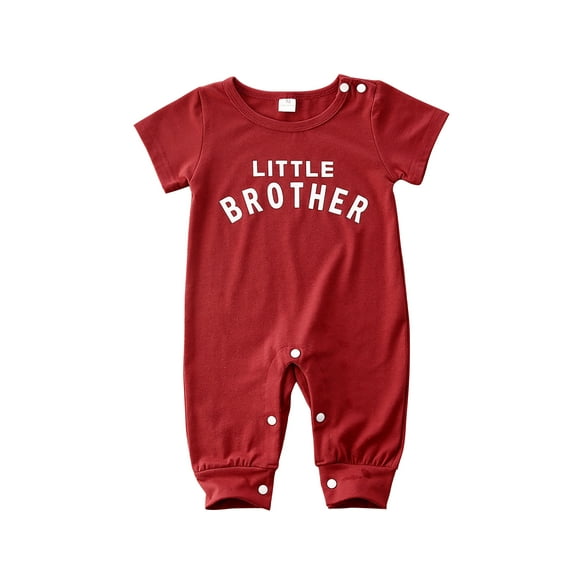 Douhoow Summer Infant Baby Boy Playsuit One-Piece Jumpsuit Short Sleeve Letter Printed Romper