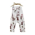 thumbnail image 1 of Douhoow Summer Kid Girls Halter Floral Rompers Backless Sleeveless Strap Jumpsuit 0-5T, 1 of 8