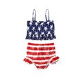 thumbnail image 1 of Douhoow Summer Toddler Baby Girl Swimwear Independence Day Swimsuit Ruffle Bathing Suit Beachwear, 1 of 8
