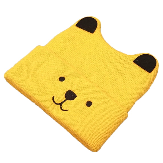 Douhoow Toddler Cartoon Bear Hat Baby Girl Boy Beanie Hat Winter Warm Knitted Cap