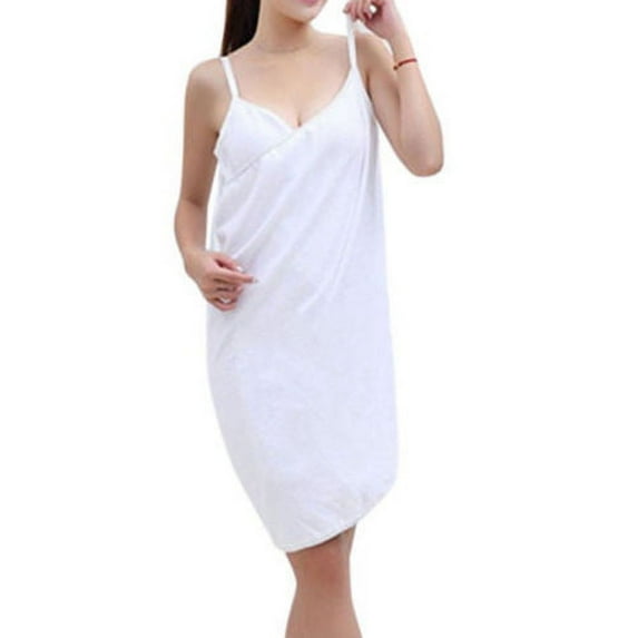 Douhoow WBath Towel Woman Wearable Fast Drying Bath Towel Beach Spa Bathrobe Bath Dress