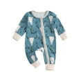 thumbnail image 1 of Douhoow Western Baby Boy Zipped Romper Infant Cow Print One Oiece Jumpsuit Cowboy Bodysuits, 1 of 8