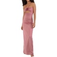 thumbnail image 1 of Douhoow Women Bodycon Dress Spaghetti Straps 3D Flower Hollowed Long Cocktail Dress Clubwear, 1 of 9