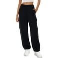thumbnail image 1 of Douhoow Women Cargo Pants Solid Color Elastic Waist Baggy Trousers Joggers Sweatpants with Pockets, 1 of 6