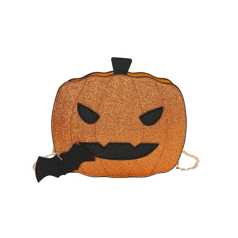 Pumpkin Design Crossbody Bag, Cute Halloween Shoulder Bag, Women's