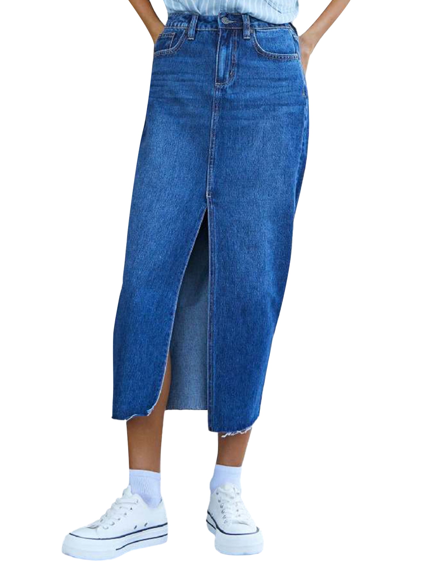 Long jean skirts walmart hot sale