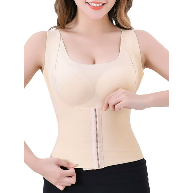 Douhoow Women Shapewear Padded Tummy Control Tank Top Corset Slimming  Camisole Body Shaper M-3XL 