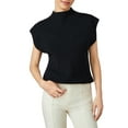thumbnail image 1 of Douhoow Women Sweater Vest Sleeveless Mock Neck Knit Tops Solid Color Loose Crop Top, 1 of 8