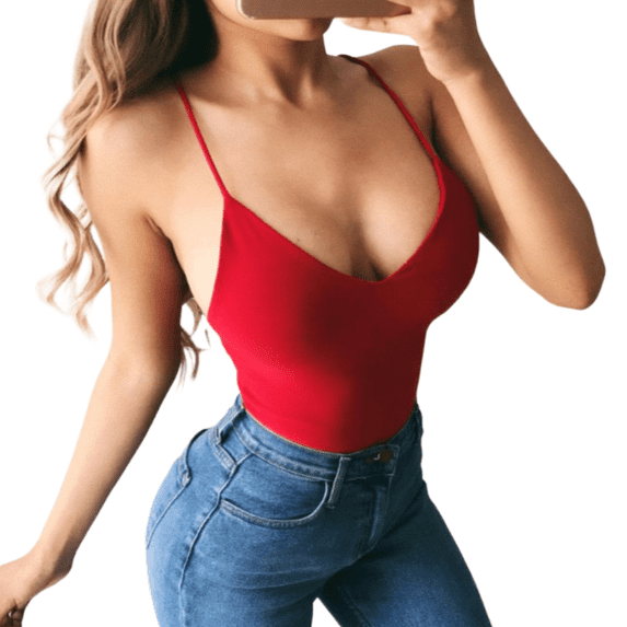 Douhoow Women Vest Summer Casual V-neck Tank Top Plain Sleeveless Camisole Top