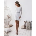 thumbnail image 1 of Douhoow Women White Lace Dress Long Sleeve Short Dress Party Bodycon Backless Dress, 1 of 5