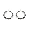 thumbnail image 1 of Douhoow Women's Earrings Adult Solid Color Twist Shape Round Hoop Earrings Female Jewelry, 1 of 5